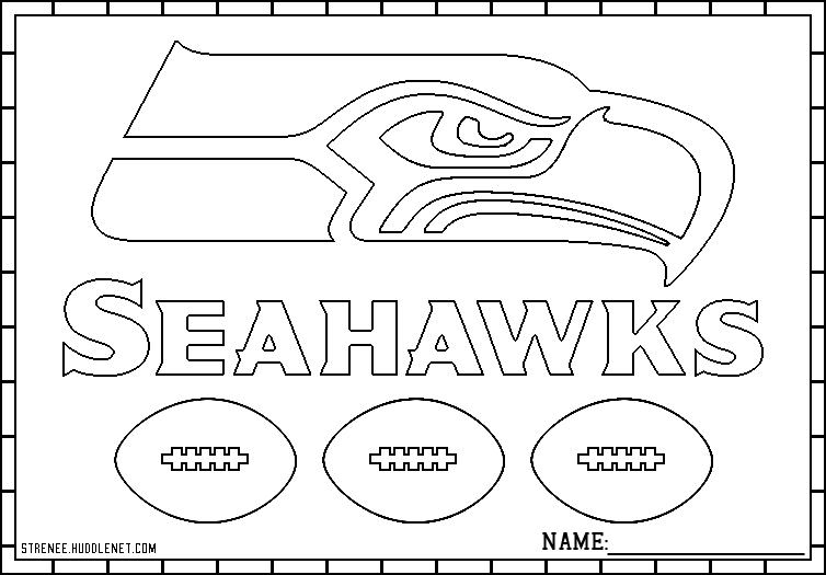 Seattle Seahawks Free Coloring Pages Huddlenet